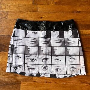 Rare Miss Sixty eye graphic mini skirt